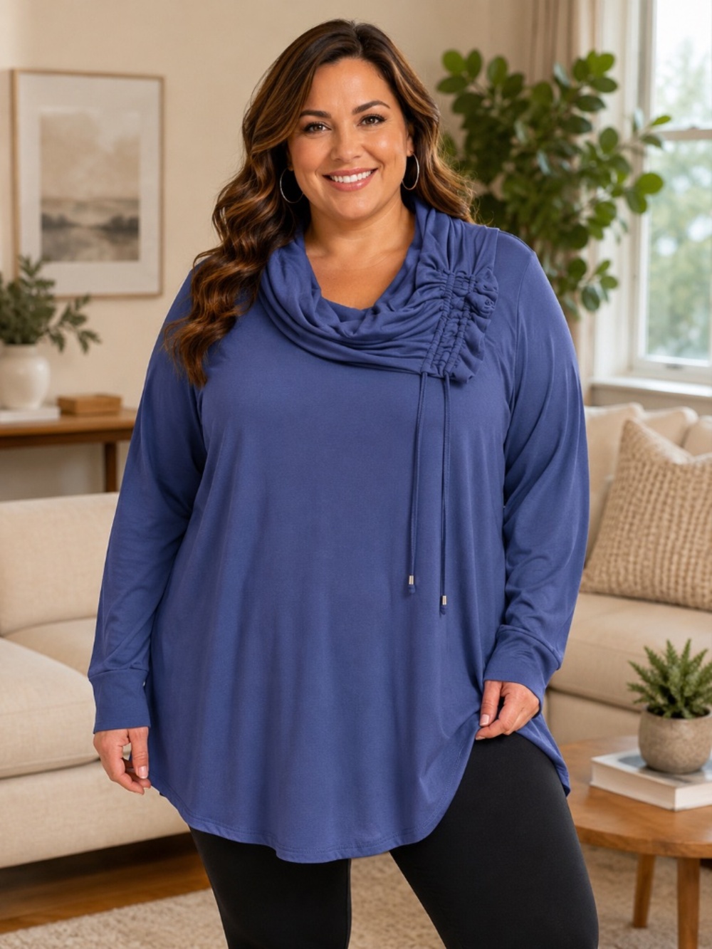 Belldini Cowl Neck Women’s Tunic Top Size 2X